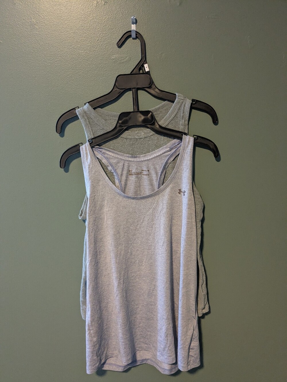 Two Athletic Tanks Under Armor And New Day In Light Green And Blue